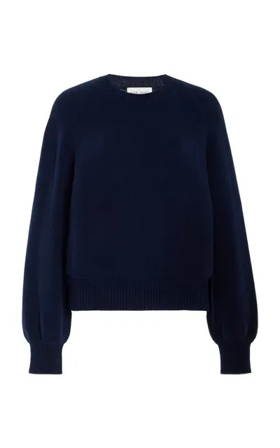 High Sport Greta Cotton Sweater In Blue