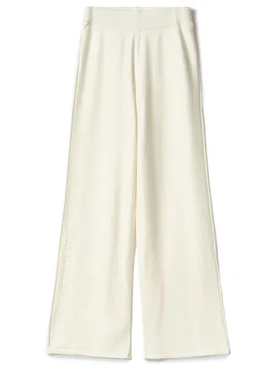 Hinnominate Logo Palazzo Pants In Beige