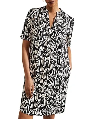 Hobbs London Lucille Tunic Dress In Black Cream