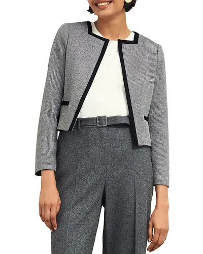 Hobbs London Nyra Tweed Jacket In Black Ivory