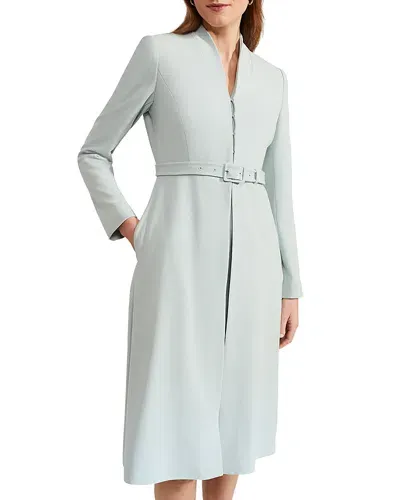 Hobbs London Olivia Belted Coat In Sage Green