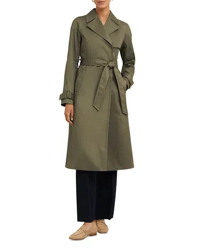 Hobbs London Rhian Trench Coat In Olive Green