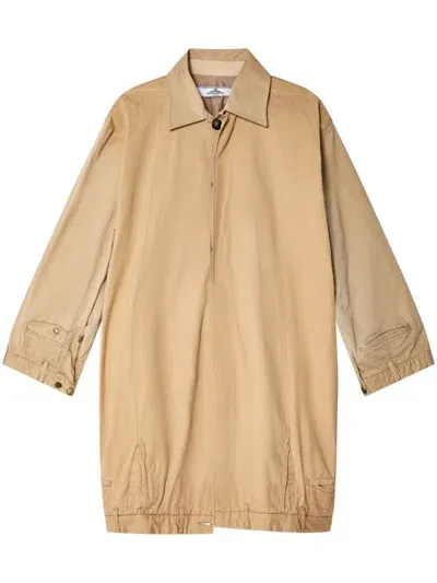 Hodakova Cotton Trench Coat In Brown