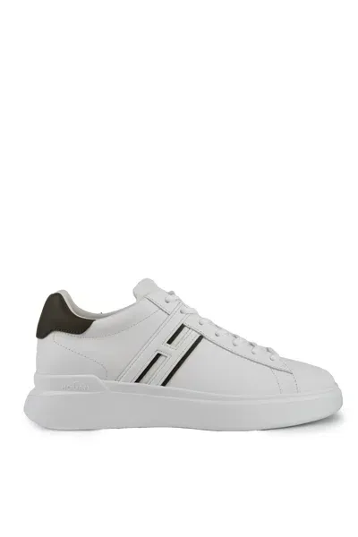 Hogan H580 Leather Sneakers In Bianco