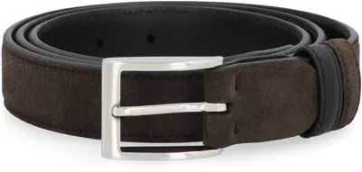 Hogan Logo Detailed Buckled Belt In Brown