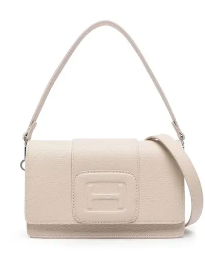 Hogan Pre H Bag Leather Crossbody Bag In White