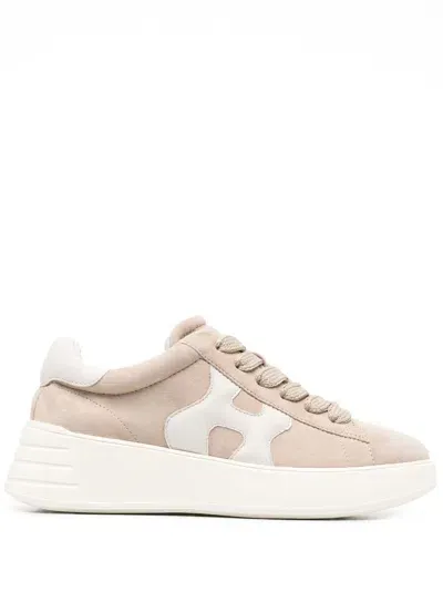 Hogan Pre Rebel Suede Sneakers In Neutral