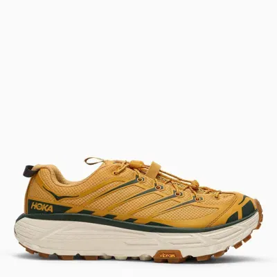 Hoka One One Golden Mafate Three2 Trainer In Glw Golden Yellow / Eggnog