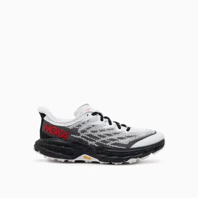 Hoka One One M Speedgoat 5 Sneakers In White/black/red