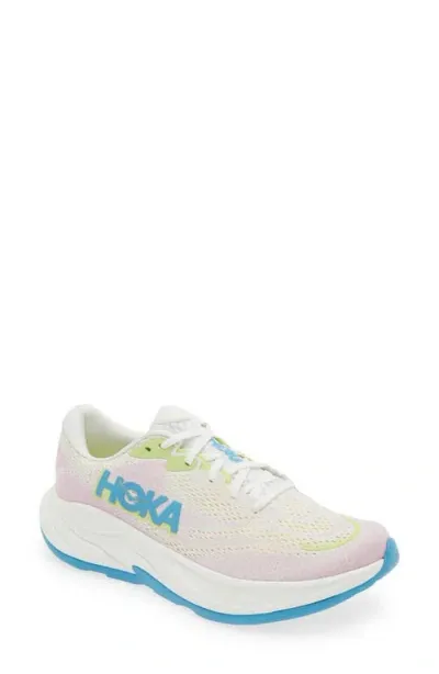 Hoka Rincon 4 Running Shoe In Frost/pink Twilight