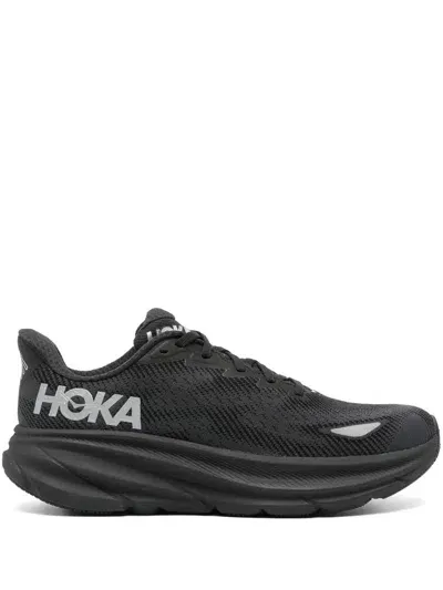 Hoka W Clifton 9 Gtx Shoes In Black/black