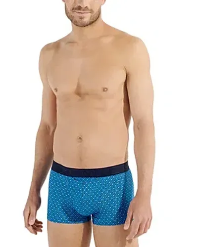 Hom Cameron Stretch Boxer Briefs In Blue Print