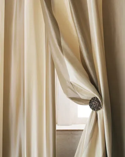 Home Silks Each Hampton Curtain, 120"l In Beige