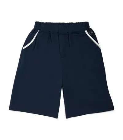 Homebody Kids' Contrast-trim Shorts In Navy