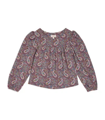 Homebody Kids' Long-sleeve Alice Top In Burgundy