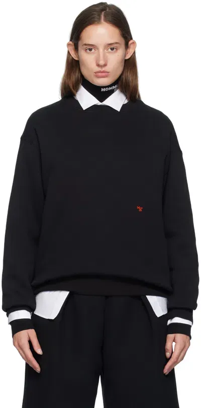 Hommegirls Black Washed Sweatshirt