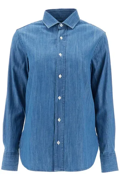 Hommegirls Chambray Shirt In Blue