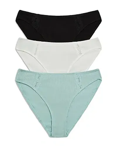 Honeydew Minnie Hipster Bikini 3 Pack In Black/white/tea Leaf