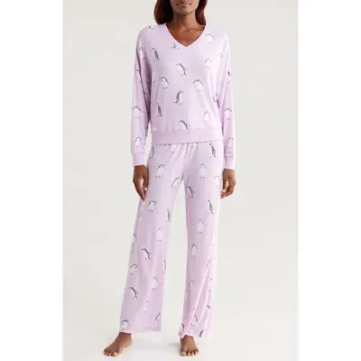 Honeydew Star Seeker Pajamas In Lavender Penguins