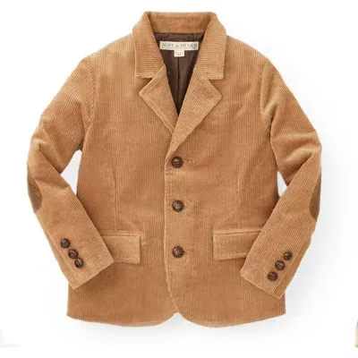 Hope & Henry Boys' Organic Corduroy Blazer, Kids In Medium Brown