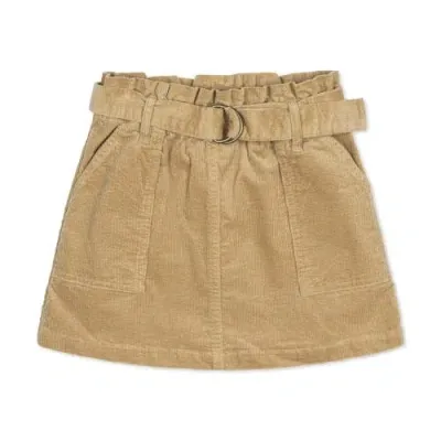 Hope & Henry Girls' Corduroy Cinch Waist Skirt, Kids In Khaki Fine Wale