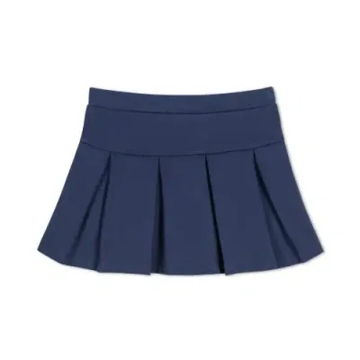 Hope & Henry Girls' Ponte Drop Waist Skort, Kids In Navy Quilted