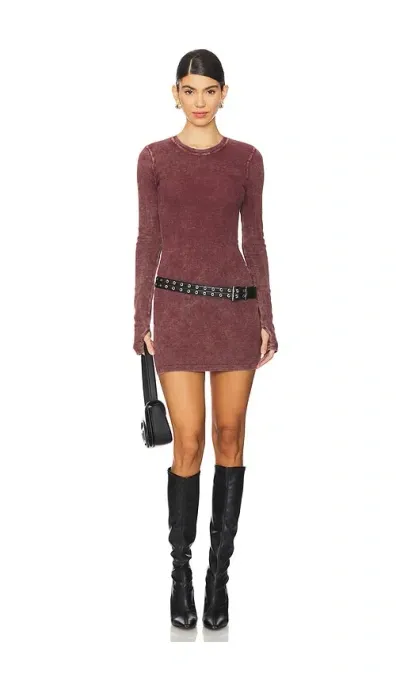 H:ours Agathe Mini Dress In Oxblood