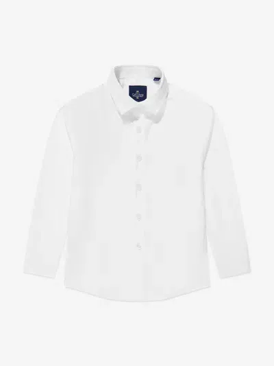 House Of Cavani Kids' Pointed-collar Cotton Shirt In White