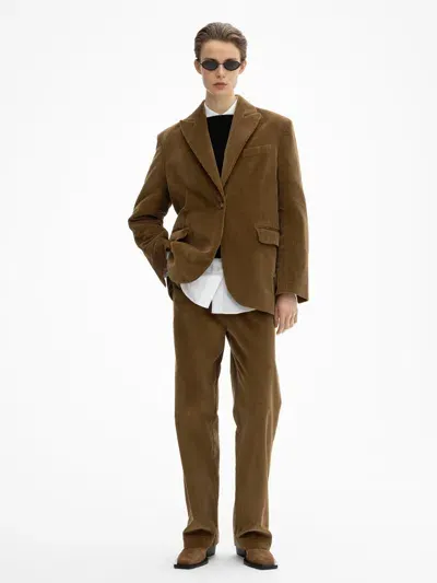 House Of Dagmar Corduroy Blazer In Cinnamon Brown