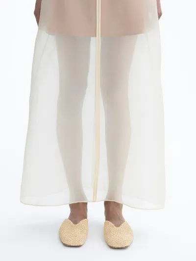 House Of Dagmar Organza Skirt In Avena Beige