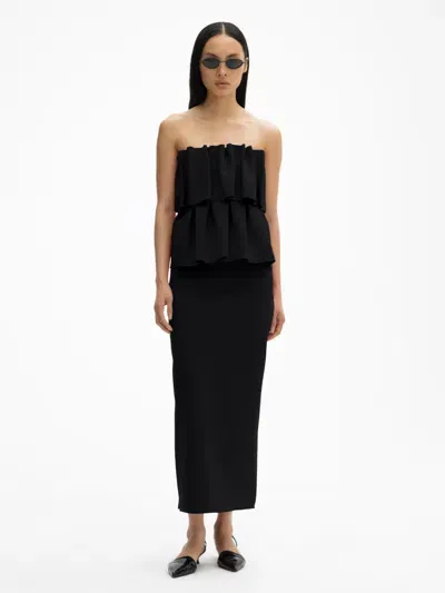 House Of Dagmar Sculpted Slim Dress In Black