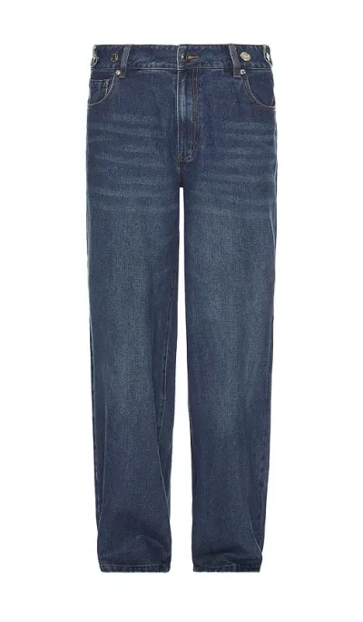 House Of Sunny 13oz Wide Leg Jeans In Blue