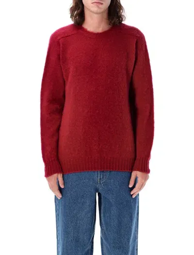 Howlin' Shaggy Bear Sweater In Red