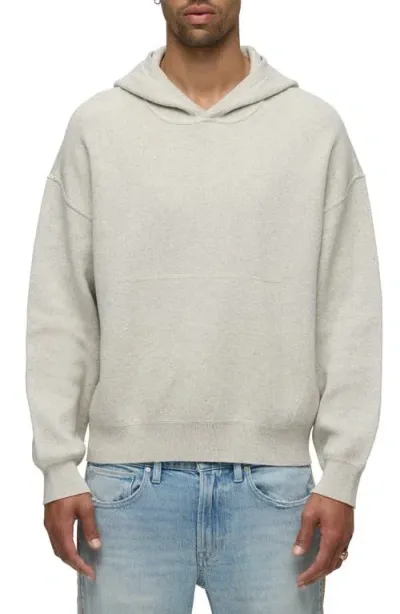 Hudson Jeans Cotton & Cashmere Double Knit Hoodie In Oatmeal