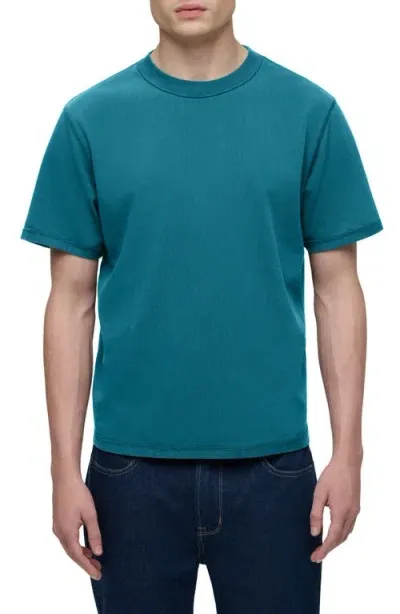 Hudson Jeans Heavyweight Cotton T-shirt In Blue Water