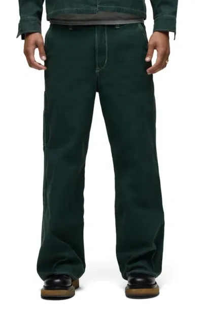 Hudson Jeans Luca Wide Leg Carpenter Pants In Smoke Pine