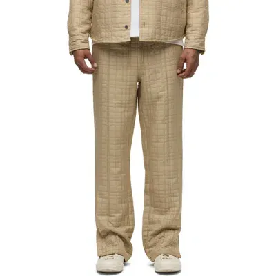 Hudson Jeans Textured Cotton Pants In Geo Tan