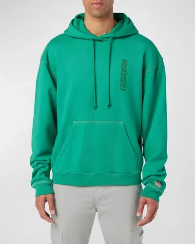 Hudson Men's Logo-print Classic Hoodie In Mint