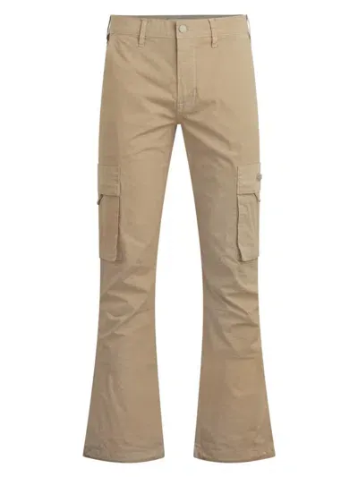 Hudson Men's Walker Kick Flare Stretch Cargo Pants In Ripstop Khaki