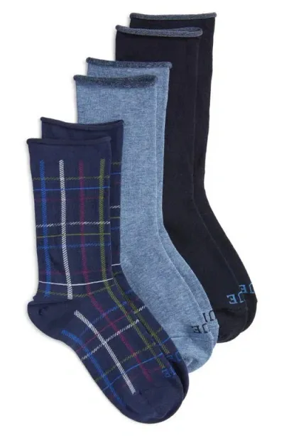 Hue 'jeans' Socks In Blue Plaid Pack