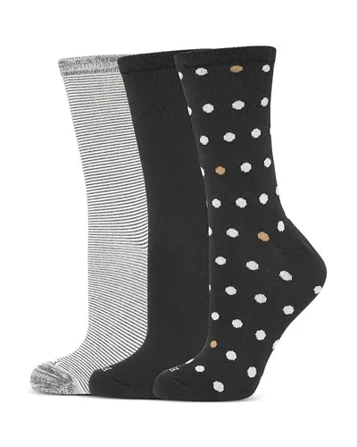 Hue Super Soft Crew Socks, Set Of 3 In Multi Dot