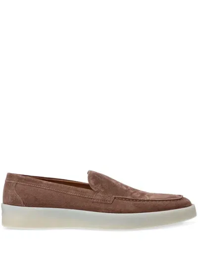 Hugo Boss Clay Suede Loafers In Brown