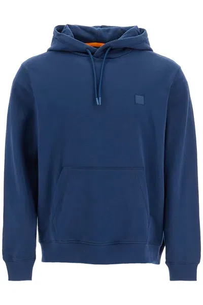 Hugo Boss Wetalk Hooded Sweat In Blue