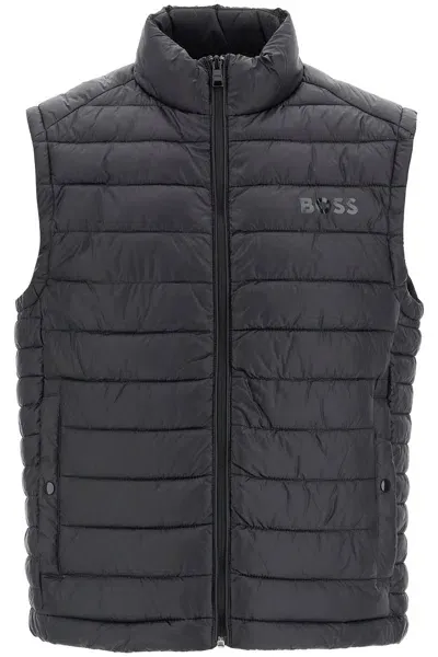 Hugo Boss Gilet Imbottito Ripiegabile In Black