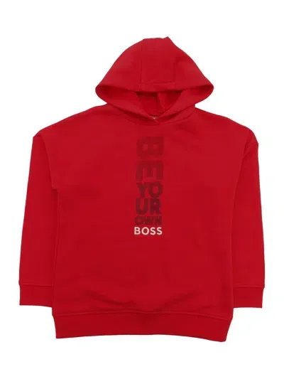 Hugo Boss Kids' Hoodie In Red