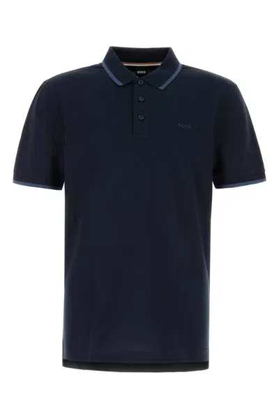 Hugo Boss Navy Blue Piquet Polo Shirt