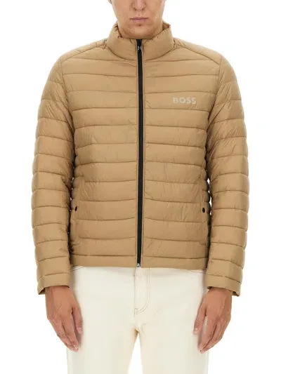 Hugo Boss Padded Jacket In Beige