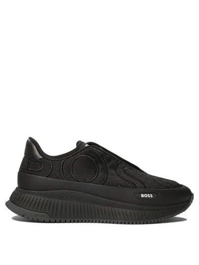 Hugo Boss Titanium Evo Runner Sneakers & Slip-on In Black