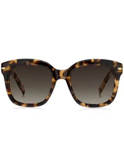 Hugo Boss Tortoiseshell-effect Sunglasses In Braun