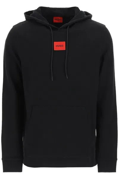 Hugo Daratschi Logo Patch Hoodie In Black